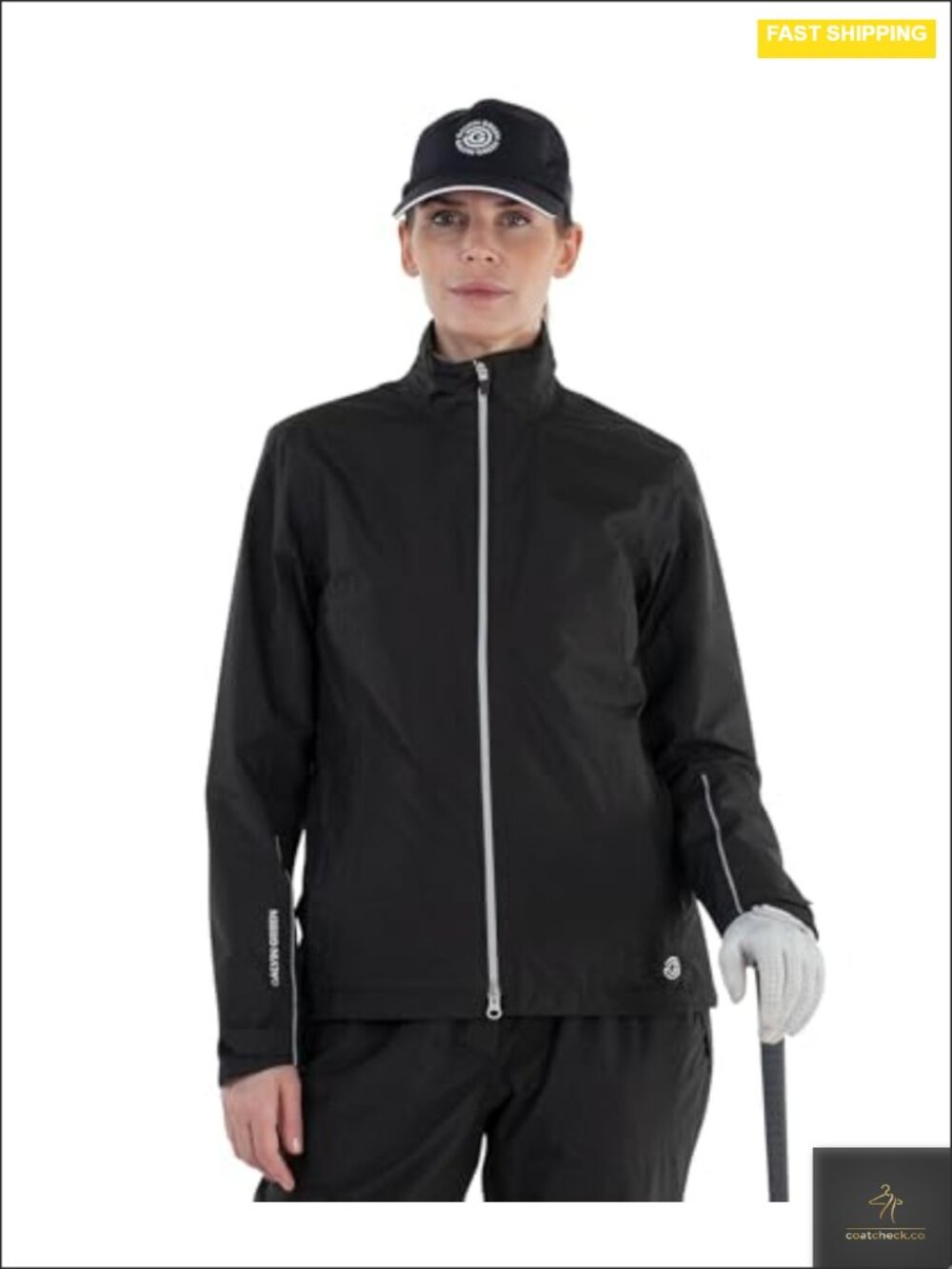 Waterproof Golf Rain Jacket GORE-TEX Lined Adjustable Cuffs PFAS Free